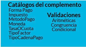 Catálogos del complemento de pagos